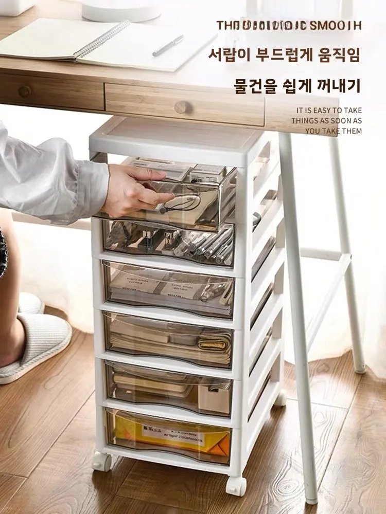 데스크탑 서랍형 화장품 수납함 향수 캐비닛 보석함 독립형 바닥 설치형 정리함 (침실 및 욕실용)