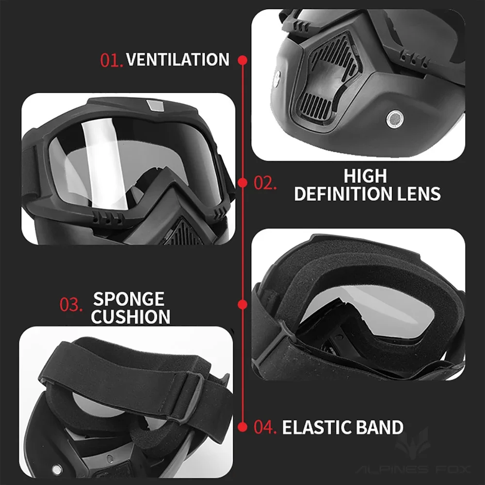 Dustproof Full Face Protective Motorcycle and Motocross Goggles
