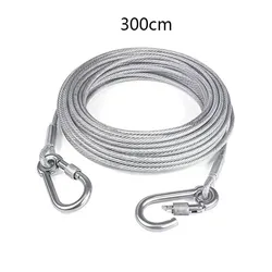 Double - Headed Dog Tie - Out Leash with Metal Buckle - Durable Steel Cable (300cm)