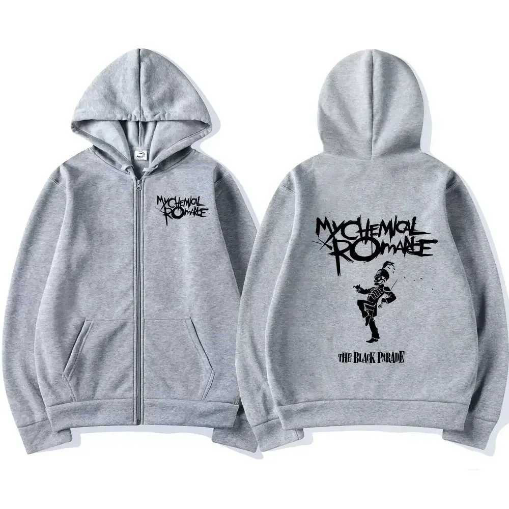 MCR My Chemical Romance Dead Zipper Hoodie Black Parade Punk Emo Rock Zip Up Herren Vintage Hip Hop Fashion Sweatshirt – Detail 8