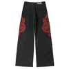 Dragon Embroidery Baggy Jeans Men Streetwear Hip Hop Black Loose Denim Pants 5