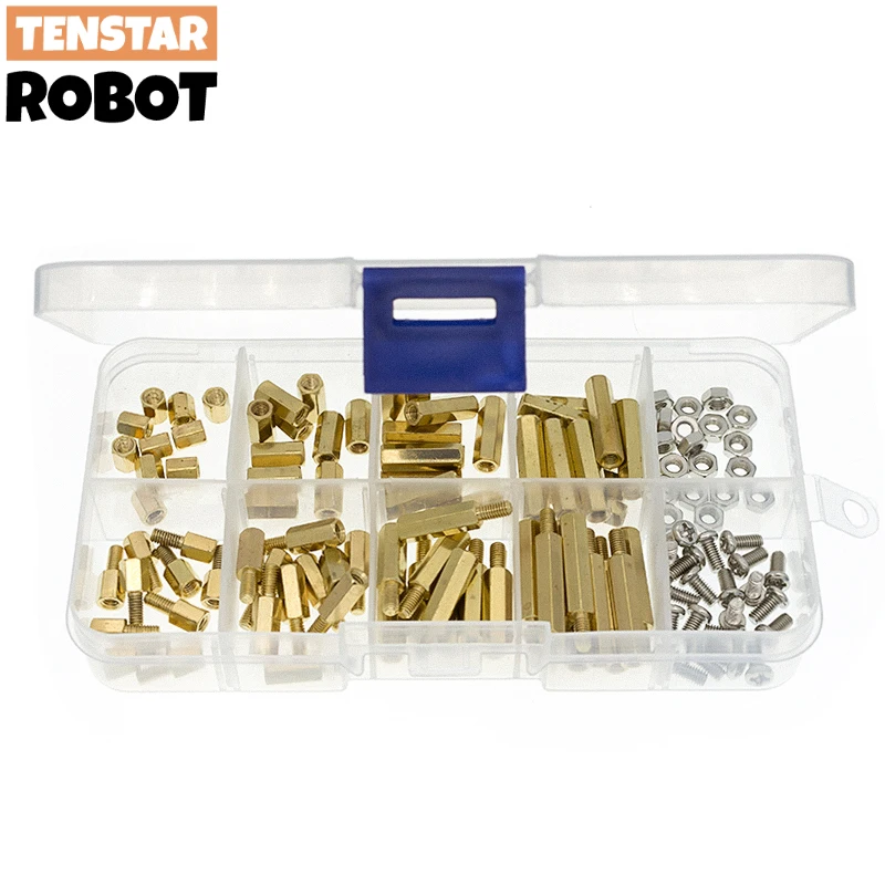 Brass Hex Column Standoff 120pcs M3 Male Female Support Spacer Pillar M3 Screw Nut For PCB Board