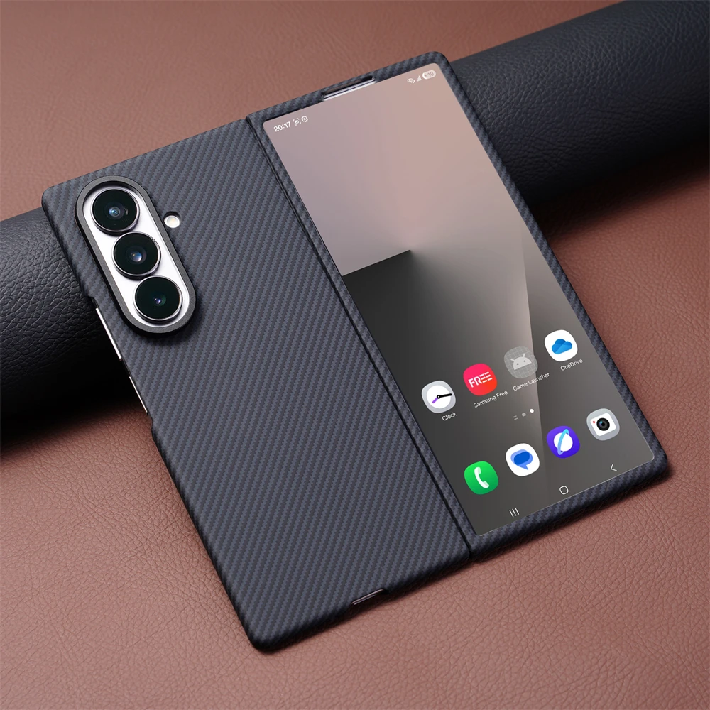 Ultra Thin Carbon Fiber Pattern Striped Magnetic Case with Screen Film Protection and Frosted Hard Cover