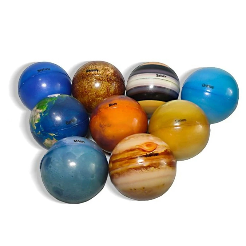 

1PC 6.3CM Solid Elastic Ball Planet Solar System Children's Puzzle Early Education Decompression Toy