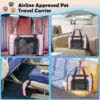 Cat, Dog Carrier for Small Medium Cats Puppies up to 15 Lbs, TSA Airline Approved Carrier Soft Sided, Collapsible Travel Puppy C 4
