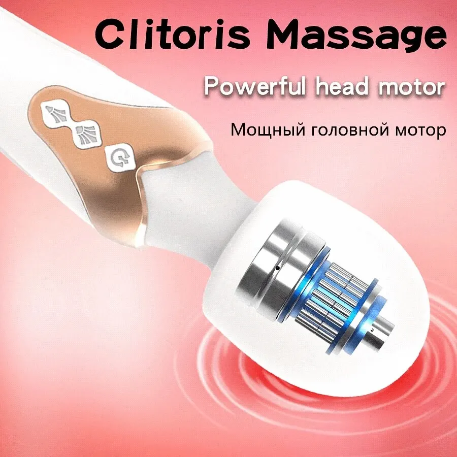 LICKLIP Double Head Powerful Clit Vibrators for Women AV Magic Wand Massager Dildo G Spot Orgasm Clitoris Stimulator Masturbator clitoris vibrator,clit sucking vibrator,female sex toys,vibrator sex toy