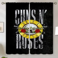 Ready Curtains Cheap Things With Free Shipping for Home Interior Curtains Guns N'Roses Partition Cover Curtain Tiebacks Shades 1