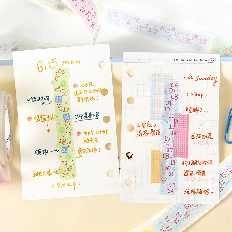 티안지 20mm * 3m 티백 다이어리 시리즈 귀여운 디저트 반짝이 모래 와시 테이프 DIY 스크랩북 미적 마스킹 테이프