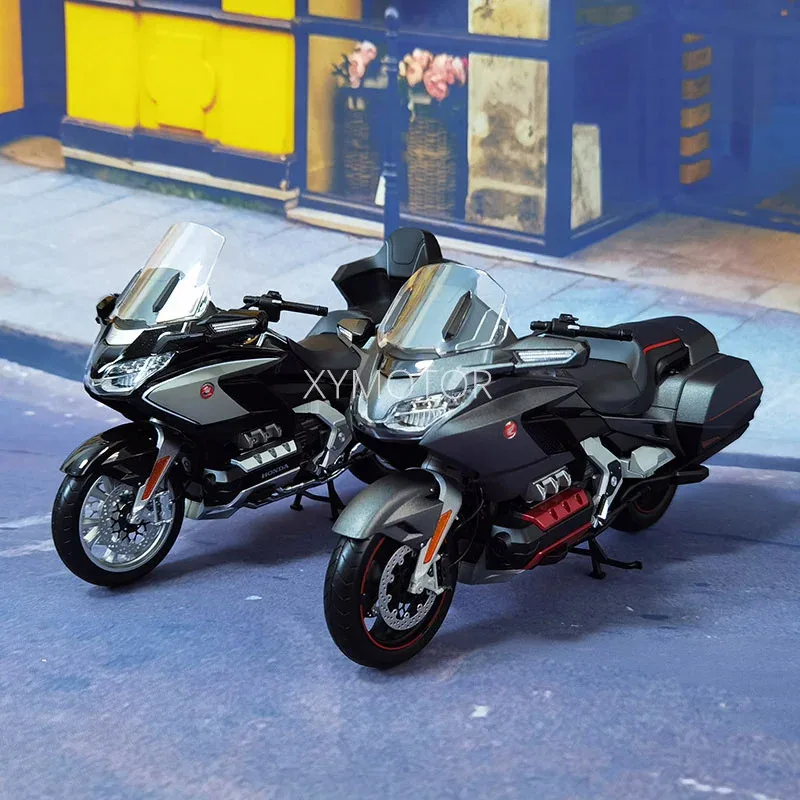 

ЖК-дисплей 1/12 для Honda GL1800, Золотое крыло, металлическая литая модель, мотоциклетные игрушки, подарки, дисплей, коллекционные украшения, серый/черный