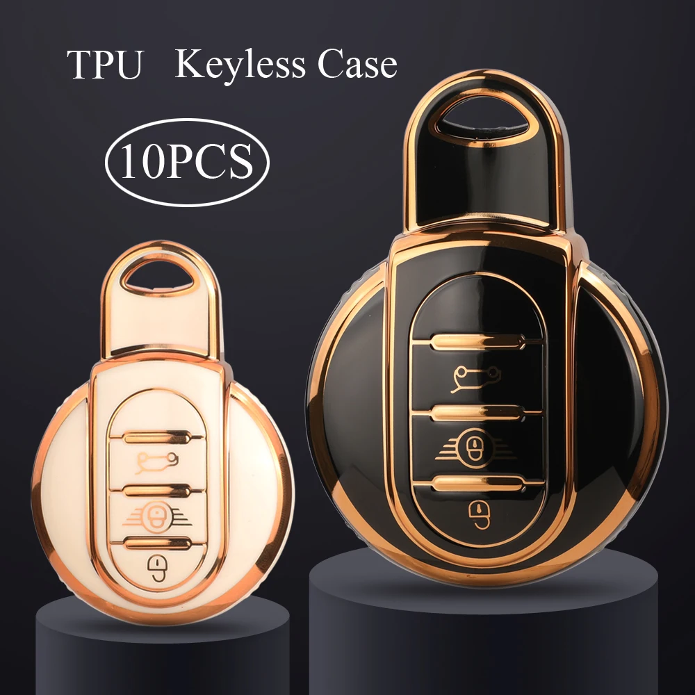 

jingyuqin 10PCS 3BTN TPU Car Flip Key Case Fob For BMW MINI COOPER S ONE JCW F54 F55 F56 F57 F60 R55 R56 R57 CLUBMAN COUNTRYMAN