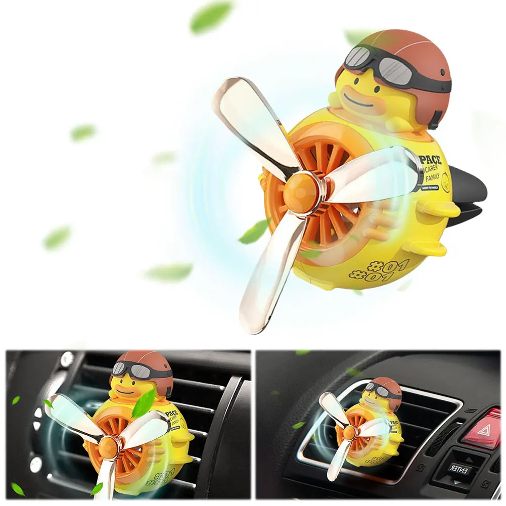 Car Fragrance Diffuser with 2 Fragrances Pilot Car Air Freshener Perfume Air Conditioner Outlet Aromatherapy Auto Accessories