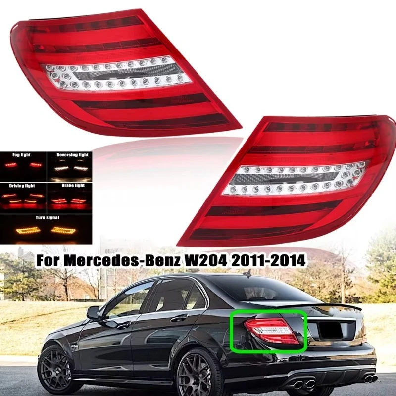 LED Tail Light Rear Brake Lamp For Benz W204 European version C63 AMG ...