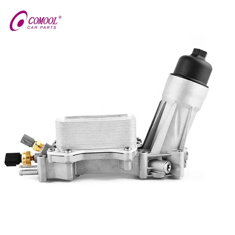 COMOOL Auto Parts Aluminum Oil Cooler Filter Housing Assembly 68105583AF For 2011- Chrysler Dodge jeep Oil Filter 3.6L