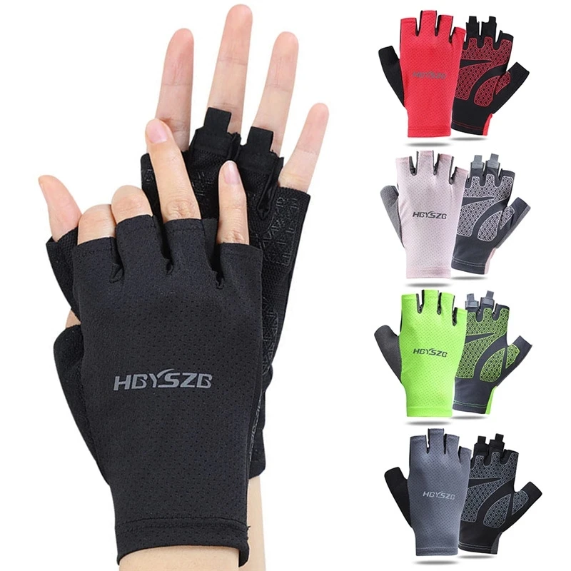 Outdoor Camping Motorcycle Gym Fitness Gloves Non-Slip Unisex Gloves Shockproof Fingerless Gloves Cycling Equipment Summer 3