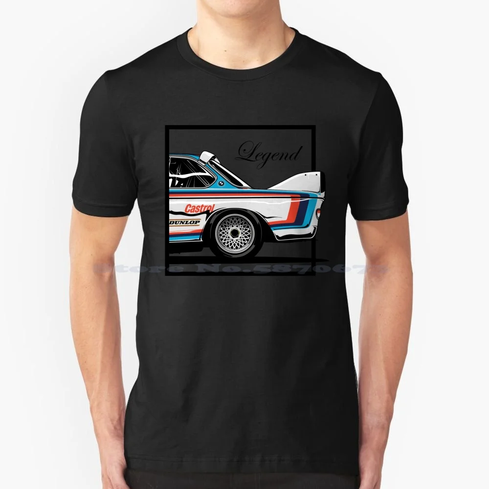 3.0 Csi Classic Race Legend E9 T Shirt 100% Cotone Tee 3 0 Csl E30 M3 Dtm Tuner Turbo 2002 Racecar Classic Csi Castrol Race