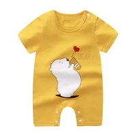 Summer Cartoon Baby Boy Girl clothing Rompers Short sleeve cotton Infant Newborn Clothes Jumpsuit For 0-18 Toddlers Bebe Outfits 6