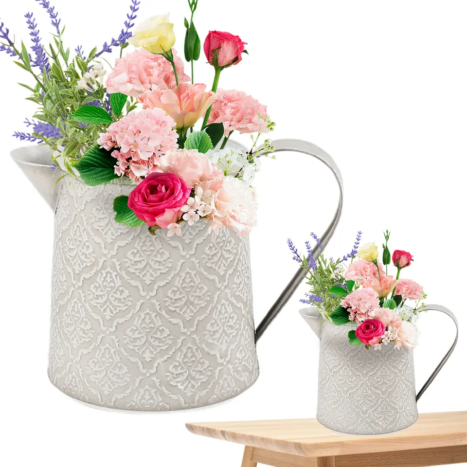 Seau De Fleurs En Métal, Seau D'arrangement De Fleurs Vintage, Pot De