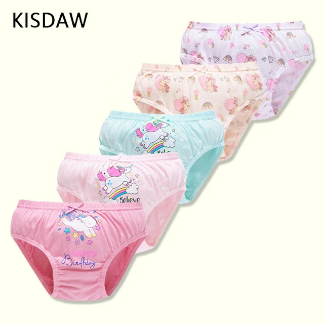 6 Pack Kids Briefs Panties Toddler Little Girls Cotton Underwear Breathable  Set