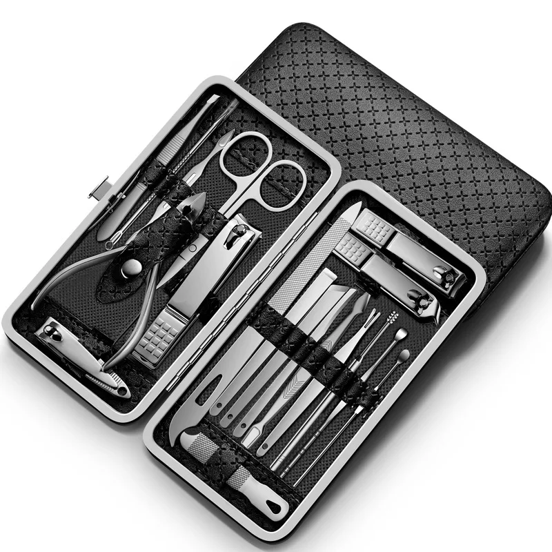 8/19 Nail clipper Nail clipper set Stainless steel ear scoop pedicure dead skin removal tool