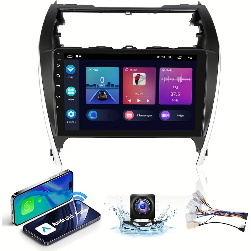 

2GB+64GB Android 13 Car Radio For For Camry 2012 2013 2014 Compatible With Android Auto, 10.1 Inch Touchscreen DSP Stereo With
