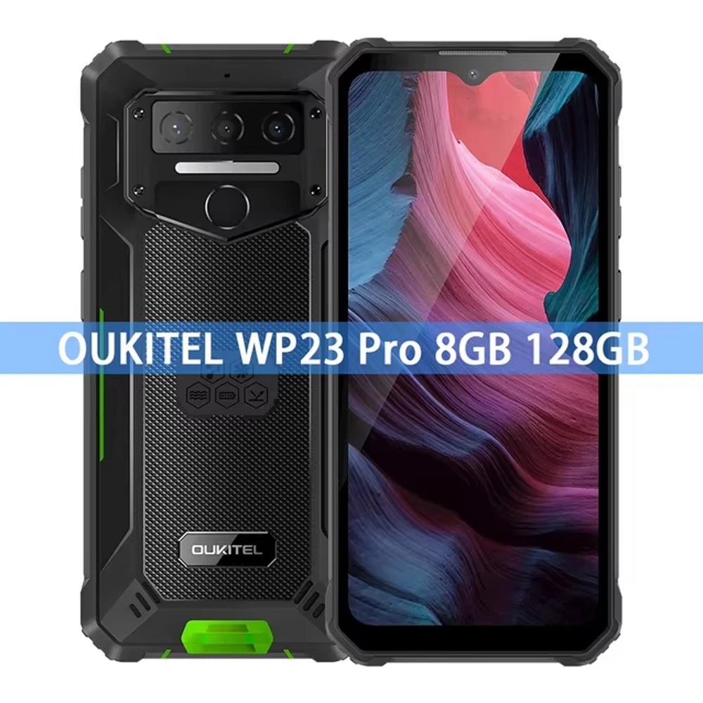 頑丈なスマートフォン,8GB RAM,Oukitel-WP23 GB ROM,128インチHD 