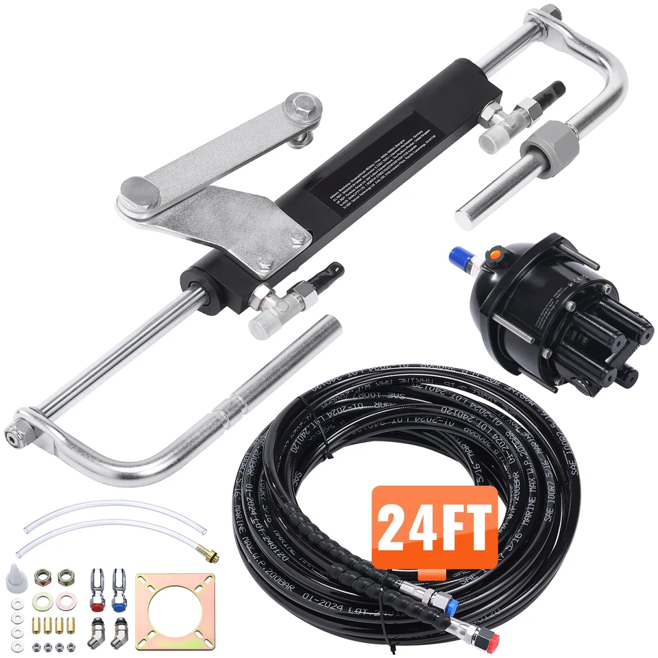 Marine Hydraulic Outboard Steering System Kit
