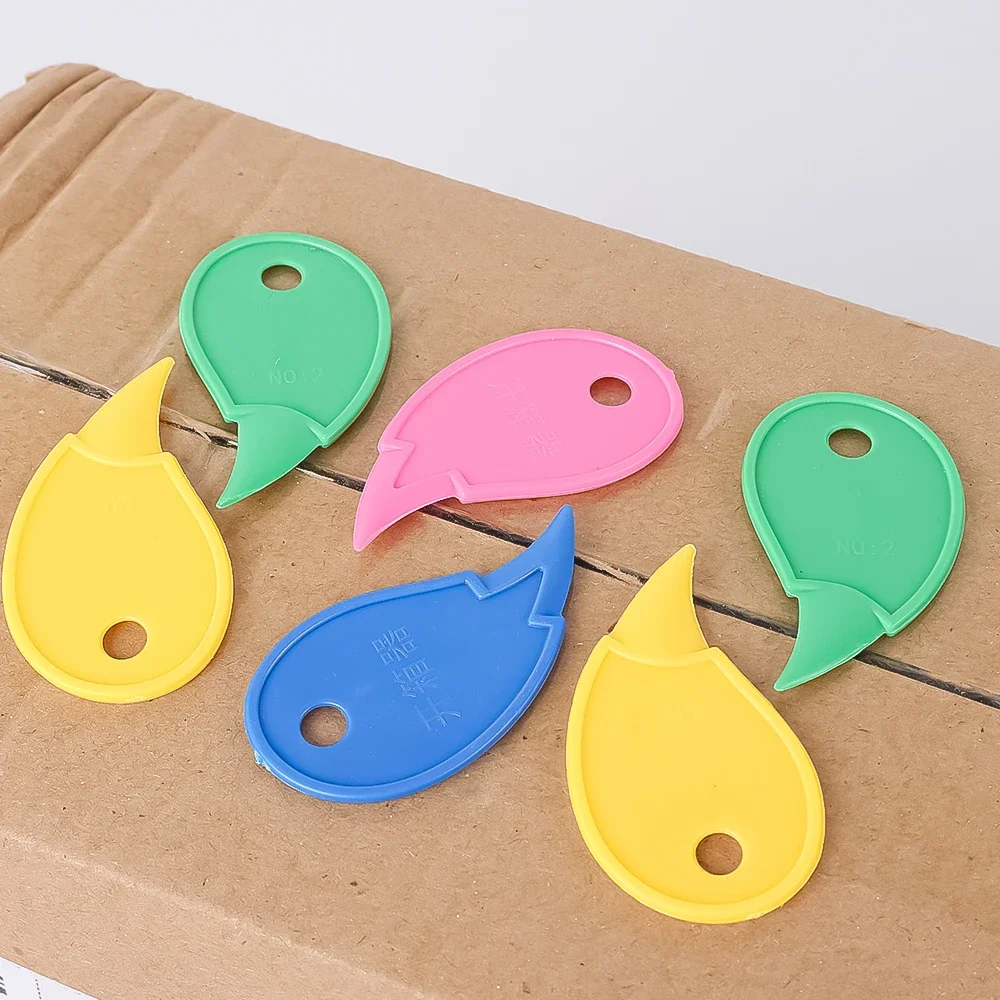 1-50Pcs Plastic Safety Cutter Portable Box Opener Knife Mini Safety Blade Package Tape Paper Cutter Tool For Home Office Use box cutter box opener