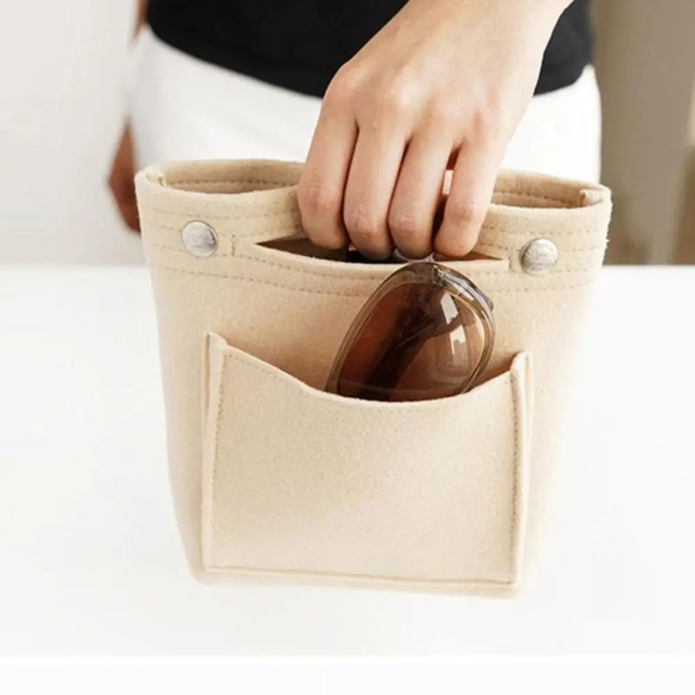 

Felt Makeup Organizer High Quality Storage Tote Insert Liner Travel Bag Felt Cloth Insert Bag