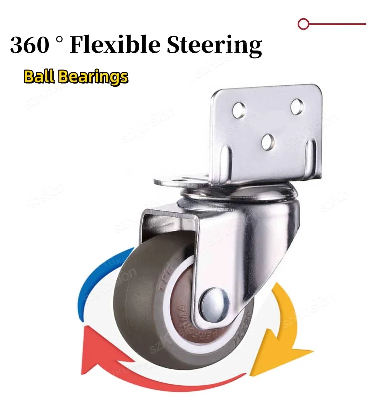 Furniture Casters 4pcs/lot Universal Swivel Casters Table Chair Sofa Brake Heavy Duty Furniture Wheel Castor Silent Trolley Wheel