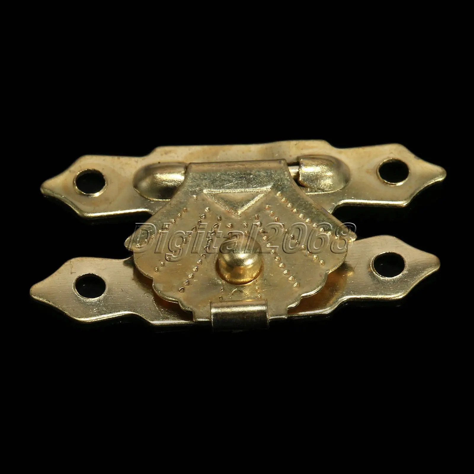 12Pcs Antique Brass Hasps Latch Lock Hooks Vintage 30mmx18mm Buckles Gold Decorative Mini Jewelry Gift Wine Wood Box Case Screws furniture hardware jewelry box hasps decorative latches