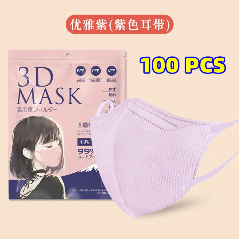 Détail des oreilles en élastique et du bord nasal d'un masque de protection respiratoire.