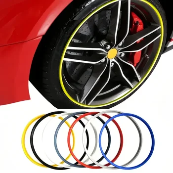 8M/Roll Universal Car Rim Protect Strip Wheel Edge Hub Anti-Scratch Decoration Strips Auto Tire Rim Sticker Car Protection Ring 1
