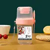 Overnight Oats Containers Meal Container Jars with Topping Compartment for Cereal Kitchen picnic Storage Cups with Lids 3