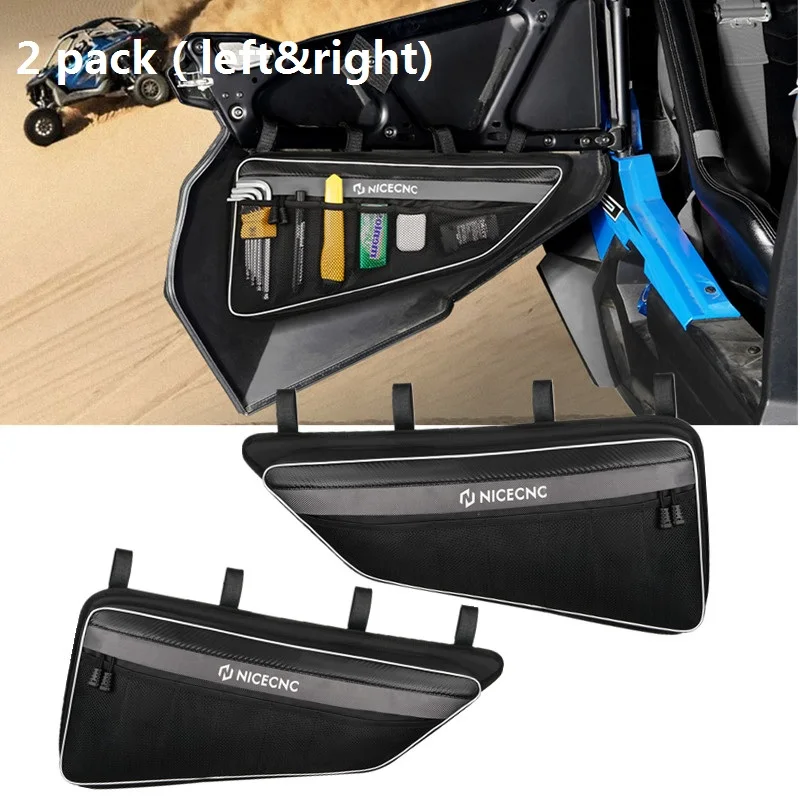 

NICECNC For Polaris RZR XP 4 1000 PVC 1680D Lower Door Bags UTV Multi-Pocket Large Capacity Tool Storage Pack For RZR Turbo S