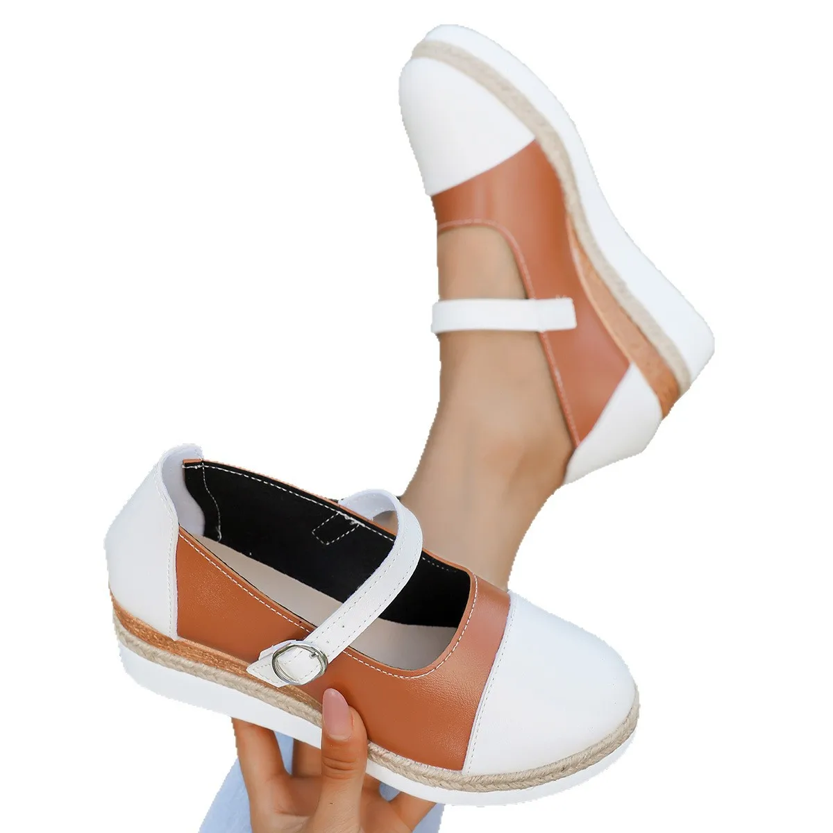 Women's Platform Flats Sneakers Comfortable Large Size Casual Shoes Spring Autumn Pointed Toe Female Footwear