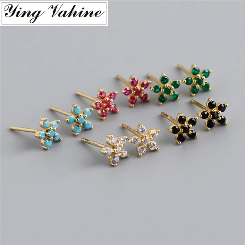 Ying Vahine 100% Gioielli In Argento Sterling 999 Classico Piccolo 2Mm 3Mm 4Mm 5Mm Zircone Orecchini Per Le Donne
