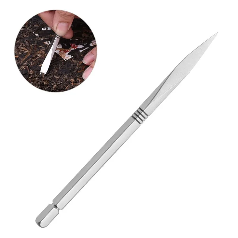 2 stücke Edelstahl Tee Nadel Zarte Tee Cutter Puer Tee Cutter Tee Zeremonie Zubehör Handwerk für Home Tearoom Shop – Detail 5
