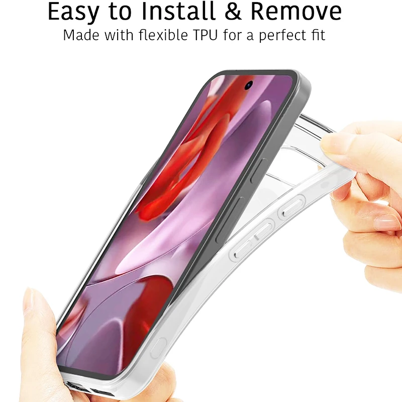 Ultra Thin Transparent Silicone Soft Case - Clear Back Cover & Slim Shell