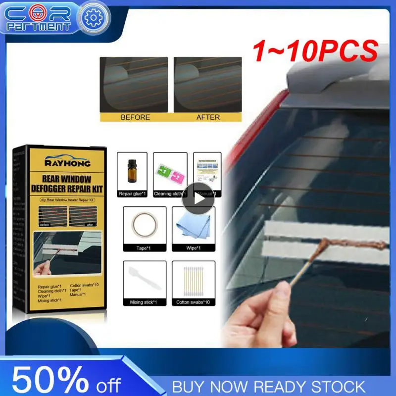 

1~10PCS Car Defroster Repair Kit Car Rear Window Defogger Defroster Grid Line Repair Kit Conductive Quick Repair Car Window