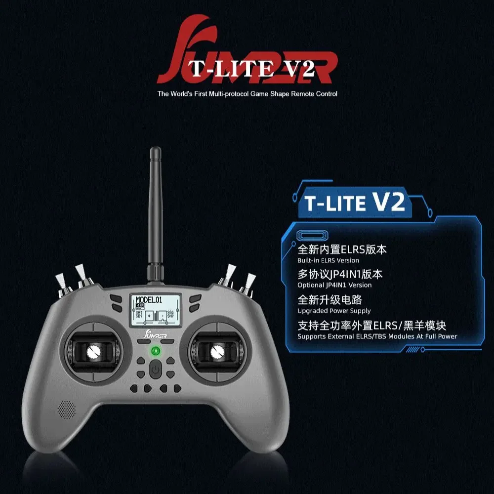 

Jumper T-Lite V2 Open TX Game Sharp многопротокольный передатчик с датчиком Холла Gimbals Single RF ELRS JP4IN1 пульт дистанционного управления