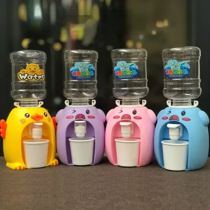 Water Dispenser Mini Water Dispenser Cute Baby Toy Drinking Water Cooler Lifelike Children Cartoon Simulation Device for Kid Home Decor Ornament