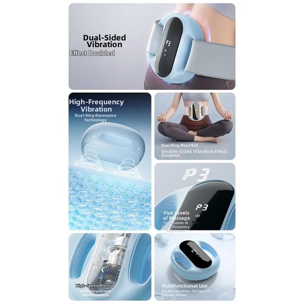 휴대용 전기 근막 마사지 링, 속도 조절 가능, 인체공학적 전기 바디 슬리밍 기계, 지방 연소 8단계