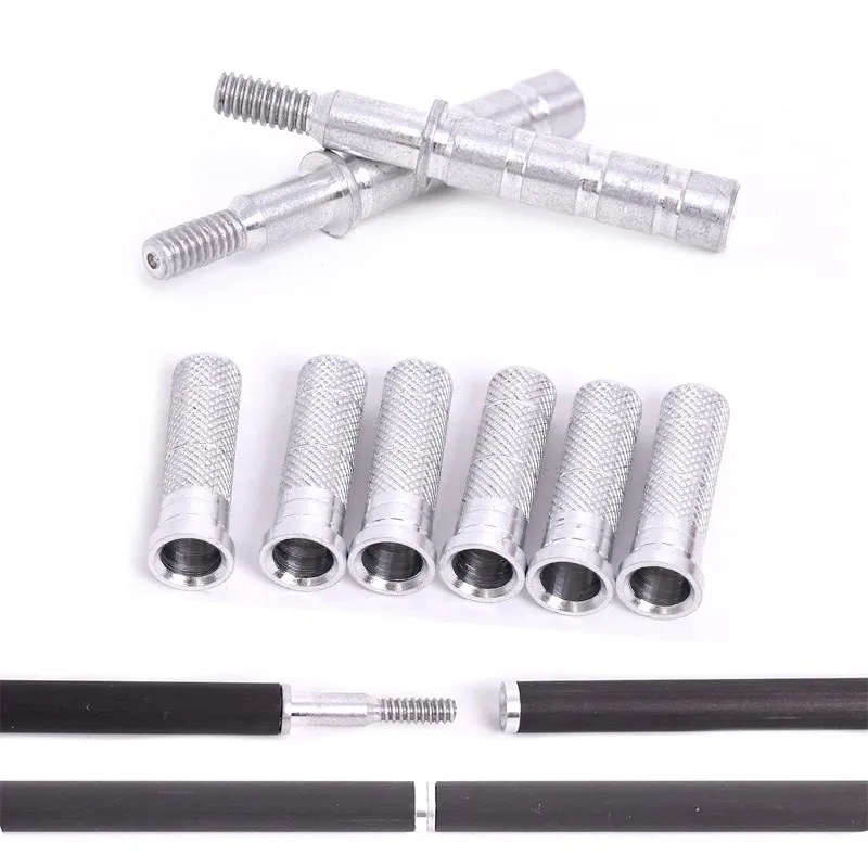 Aluminum Archery Arrow Connector Insert Take-down Arrow Shaft Hunting Accessories 30PCS 50PCS 100PCS