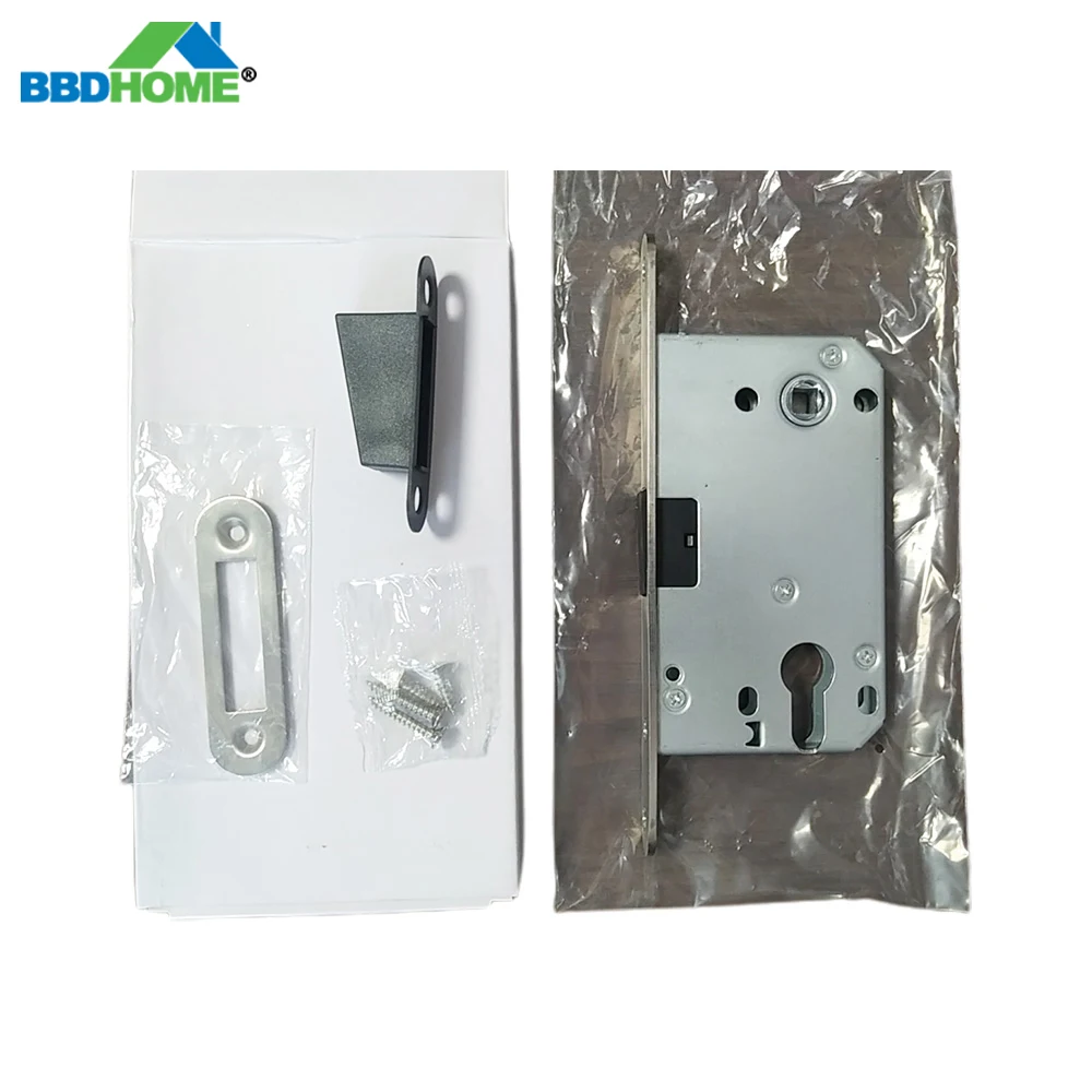 BBDHOME Mortise Door Lock Body Magnetic Middle Latch 85*50mm Cylinder Hole Security Bedroom Apartment Repair Parts Anti-theft