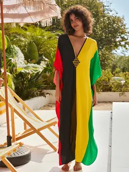 Women Turkish Kaftan Lightweight Long Cover Up Caftan Beach Wear Maxi Dress 1