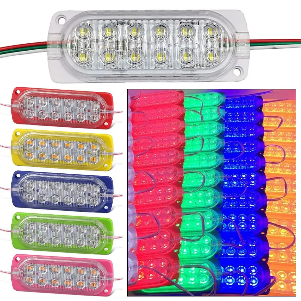 

10Pcs/pack Car Accessory Truck Light Strobe Flashing Signal Indicator Side Marker Lights 12V 24V Taillights LED Module Lamp