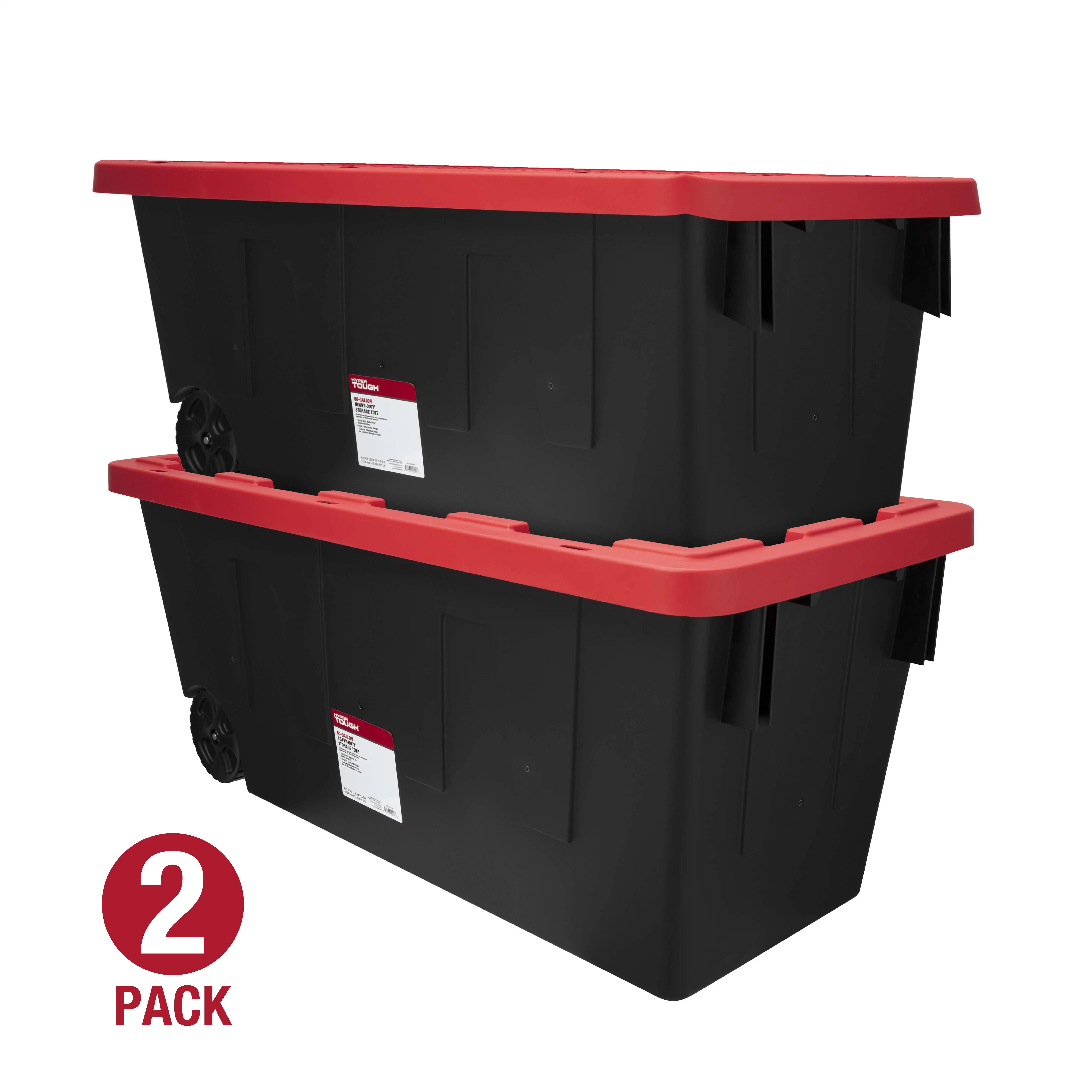 4 PCS 5 Gal Storage Box Container Organizer Heavy Duty Stackable