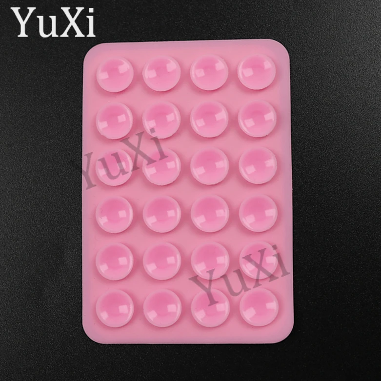Suction Cup Silicone Phone Stand - Anti-Slip Rubber Pad Pack