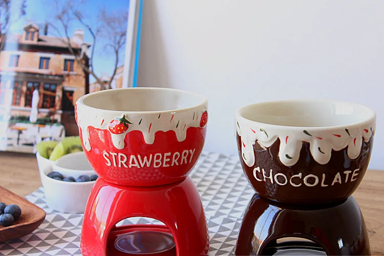 Taza Para Derretir Chocolate Con Vela BSTKEY White Ceramic Butter