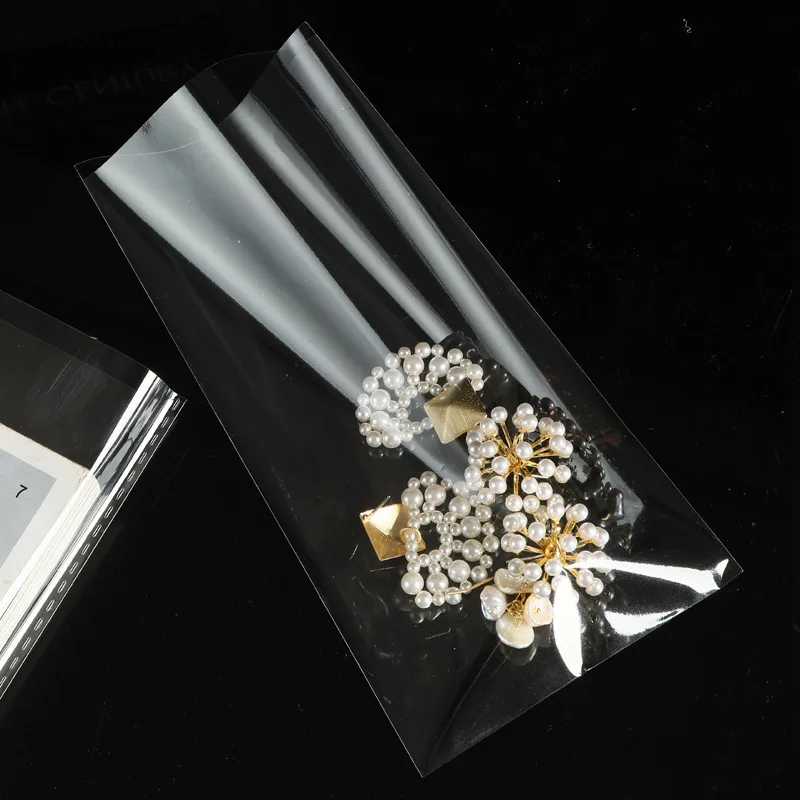 TETP 100Pcs Clear Top Open Bag Thicken Cellophane Handmade Cookies Candy Lollipop Packaging Favors Gift Decoration OPP Plastic 3